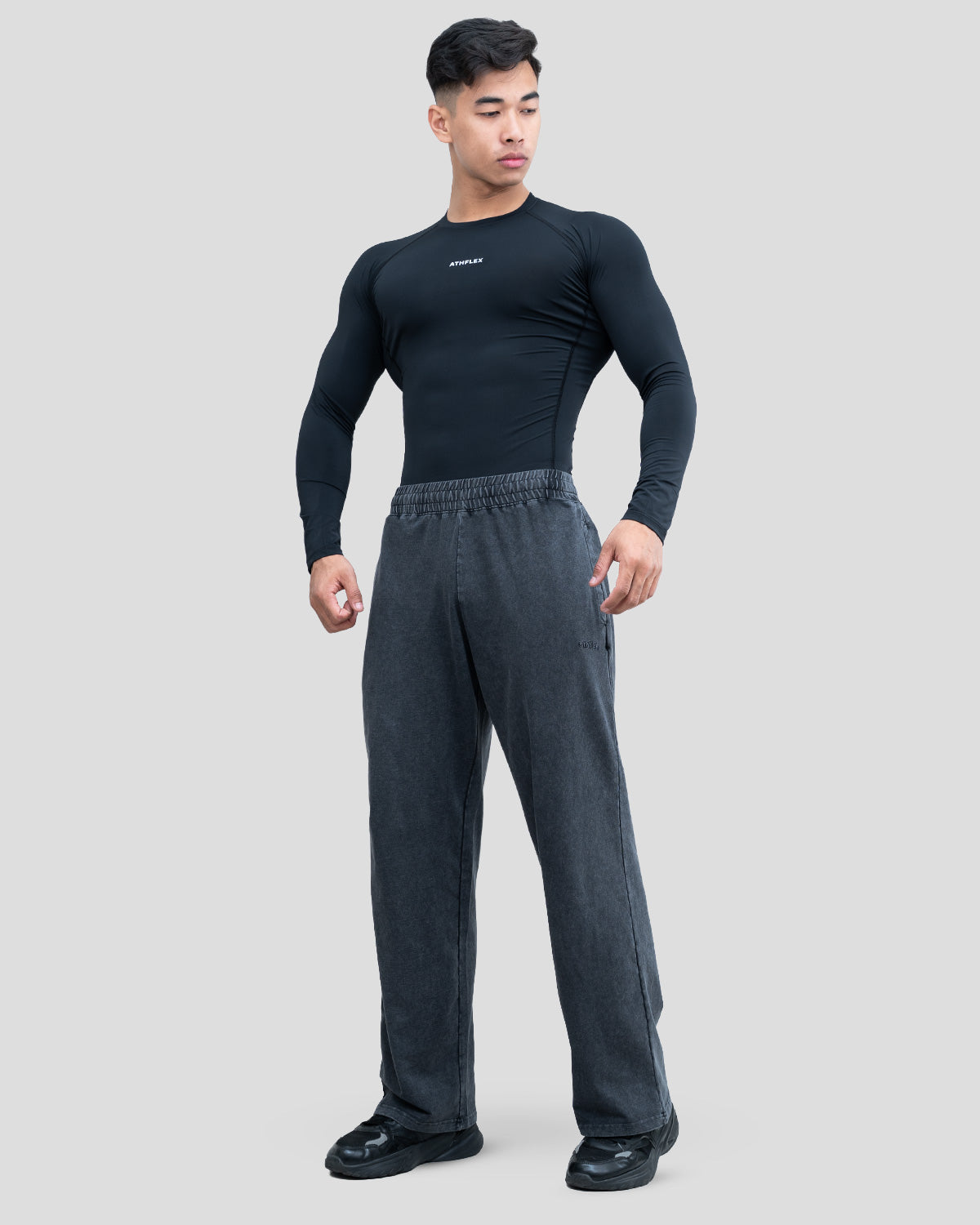 Acid Wash Straight Pant