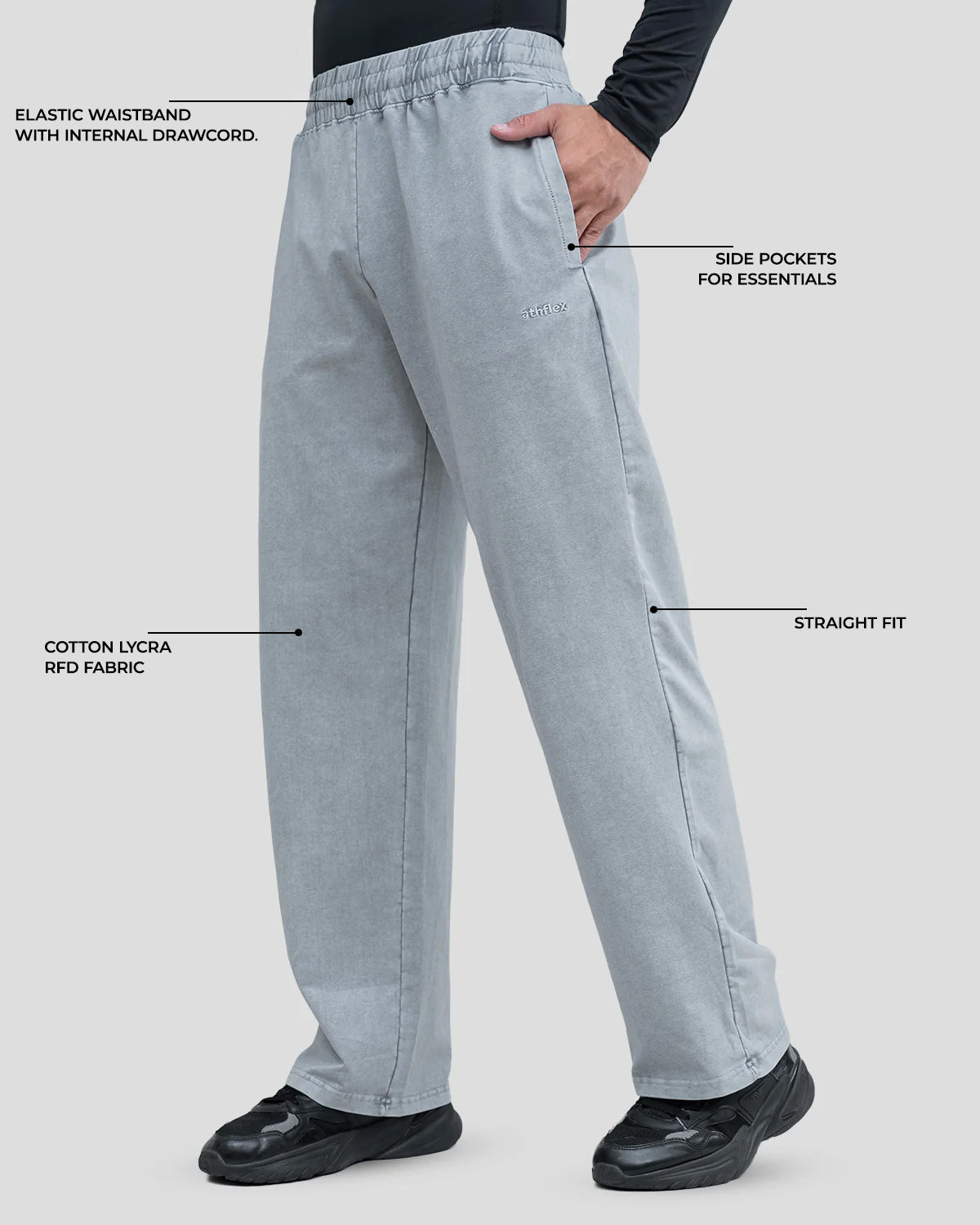 Acid Wash Straight Pant