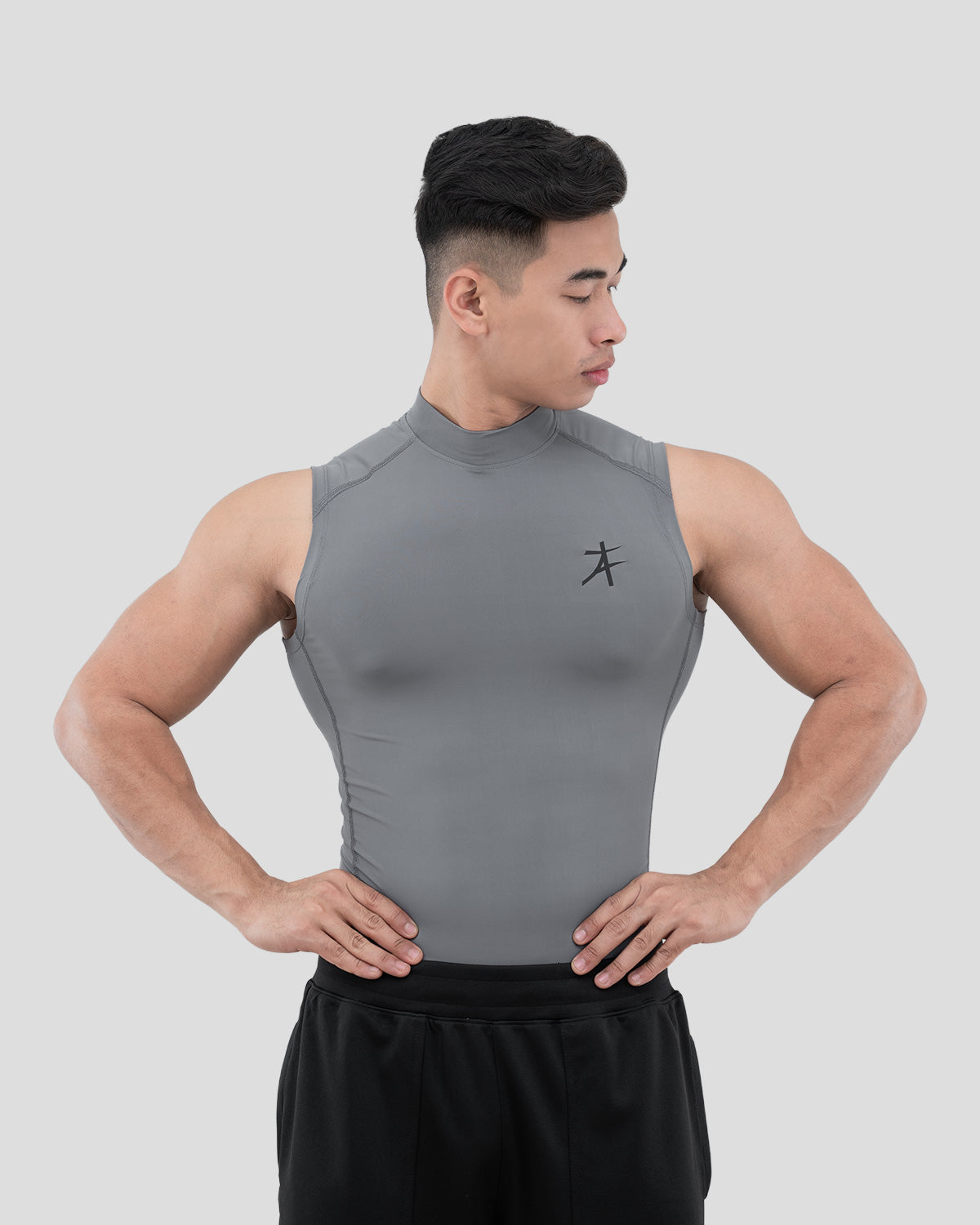 Hustle High Neck Compression Tank