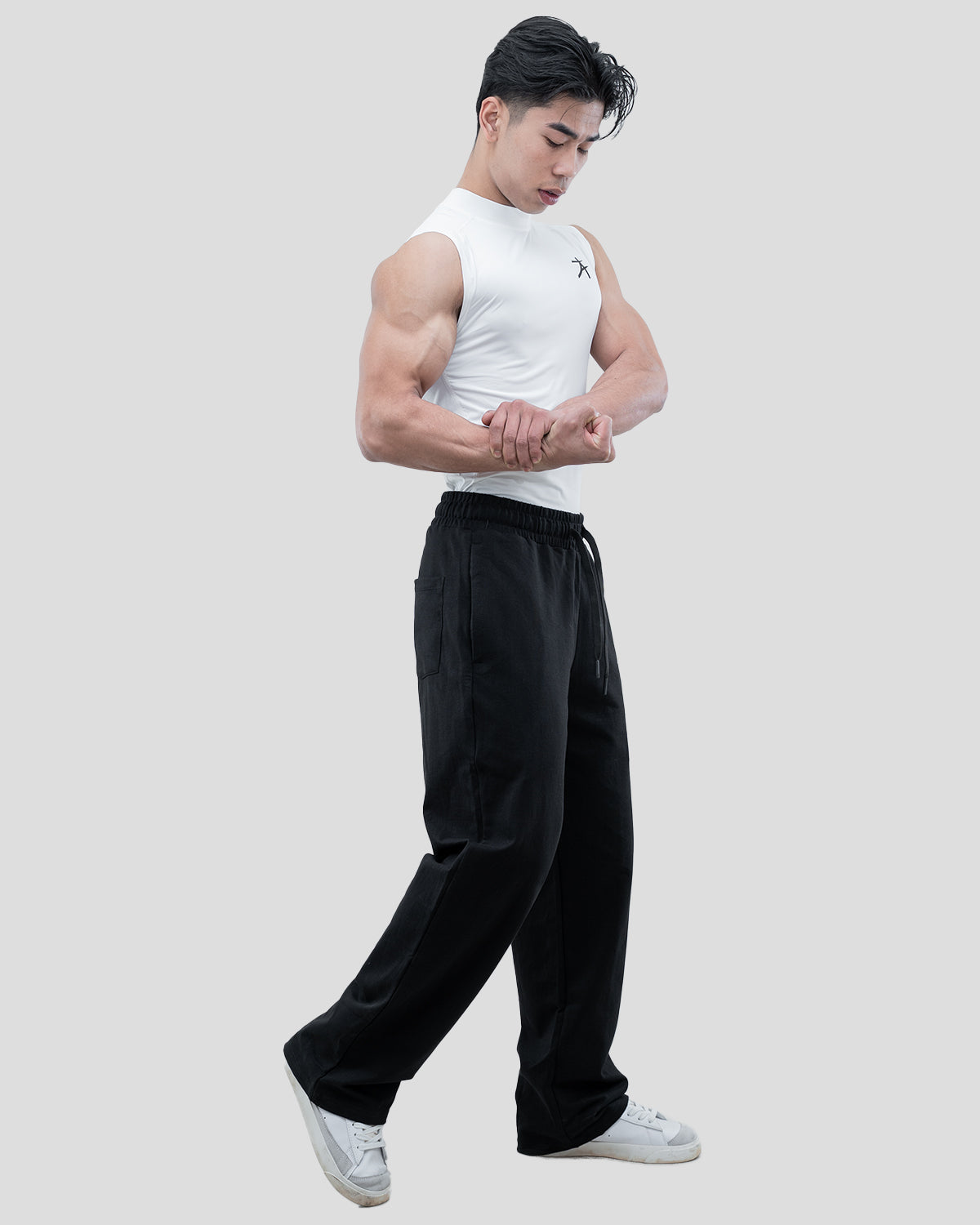 Hustle High Neck Compression Tank