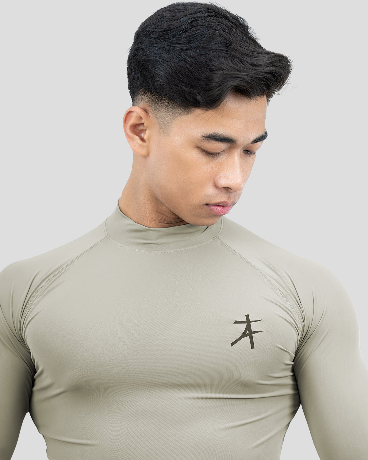 Hustle High Neck Full Sleeve Compression T-shirt